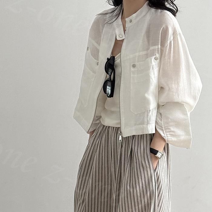 ジャケット ライトアウター 秋新作 ショート丈 ジャケット ブルゾン 薄手 きれいめ パーカー ジップアップ uvカット uvパーカー おしゃれ 軽量 レインコート