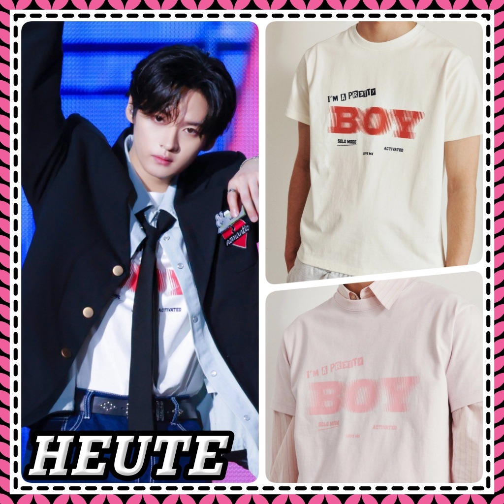 StrayKids リノ着用 【HEUTE】 PRETTY BOY T-SHIRT [公式正規品] StrayKids リノ Tシャツ