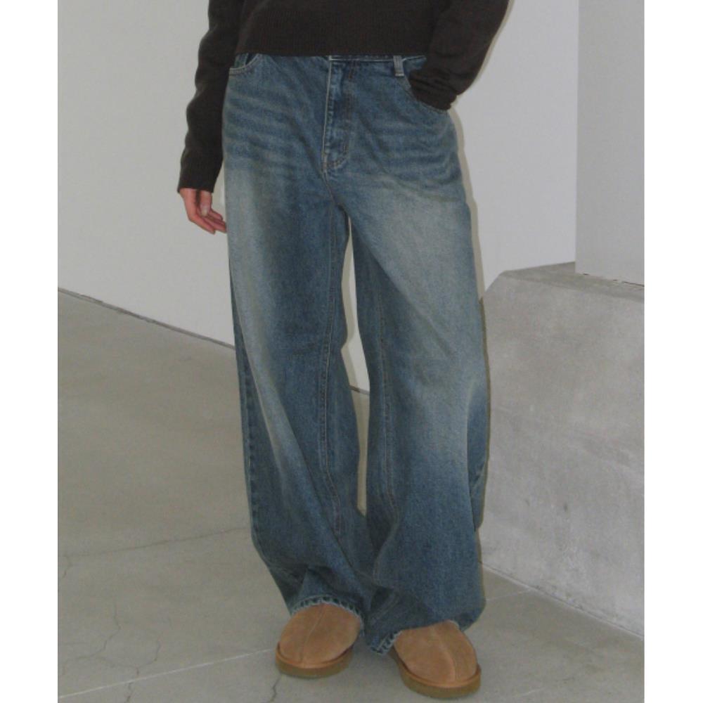 ROCKCAKE Dixy Low Rise Wide Jeans Deep Blue RC23PT03300