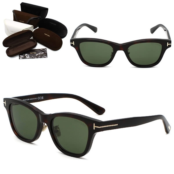 サングラス FT1353-D/S 52N 52 TF1353 サングラス EYEWEAR アジアンフィット ハバナ グリーン ユニセックス