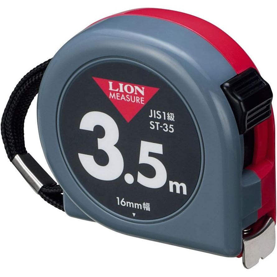 （まとめ買い）ライオン事務器 メジャー 長さ3.5m 幅16mm ストッパー付き ST-35 275-76 [x3]