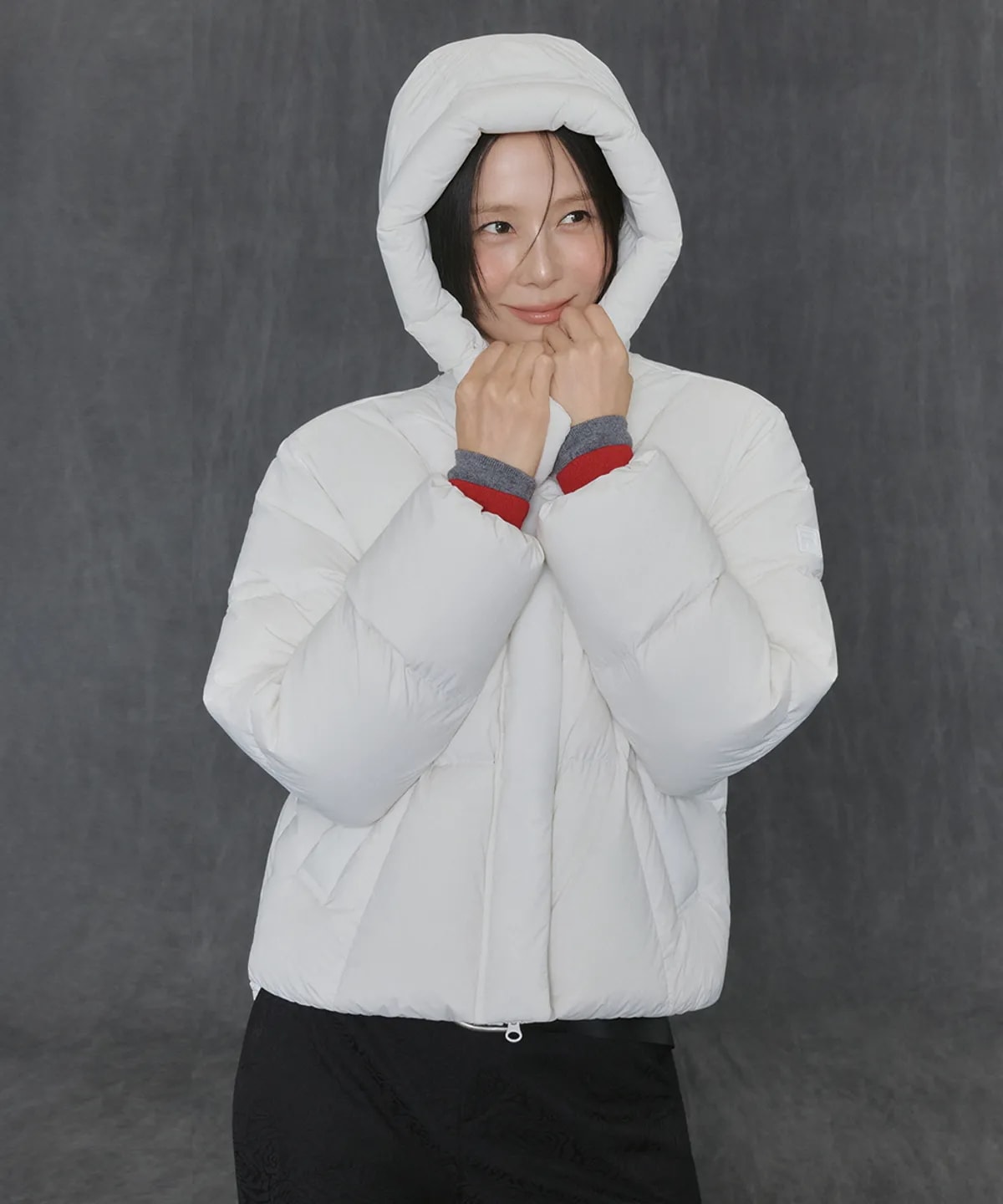 女性 フロー フード ダウン ホワイト(FS254DJ01F002191)