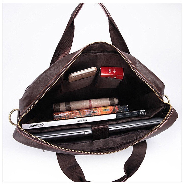 ショルダーバッグ 男女兼用 ビジネス ブリーフケース 斜め掛け 本革 肩掛け 通勤 牛革 大きめ