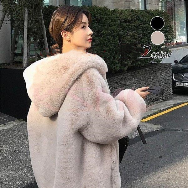 新品 大人気 ファーコート ミンクカシミアコート フード付き レディース 冬 40代 新品 エコファーコートミンクカシミア 毛皮コート ロング モコモコ 暖かいアウター 韓国風