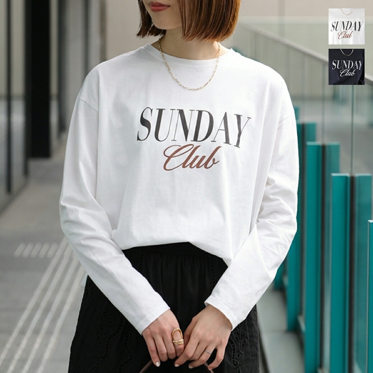 MICA&DEAL マイカ&ディール ロンT 0126109022 レディース ロゴ カットソー コットン 接触冷感 長袖 カラー2色