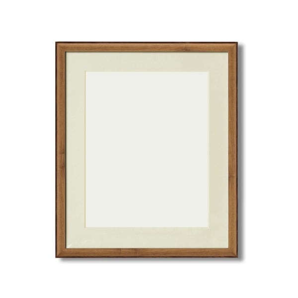 軽量 水彩額縁 フレーム F8号 オーク 壁掛けひも UV 紫外線カットアクリル マット付き 化粧箱入り 額縁 額