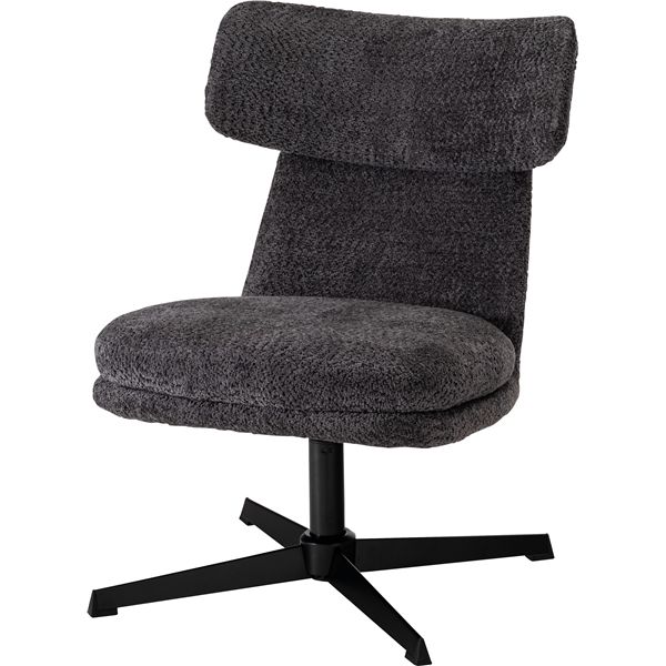 ラウンジチェア ダークグレー （約W55×D68×H80×SH40cm） 組立式 17,760円