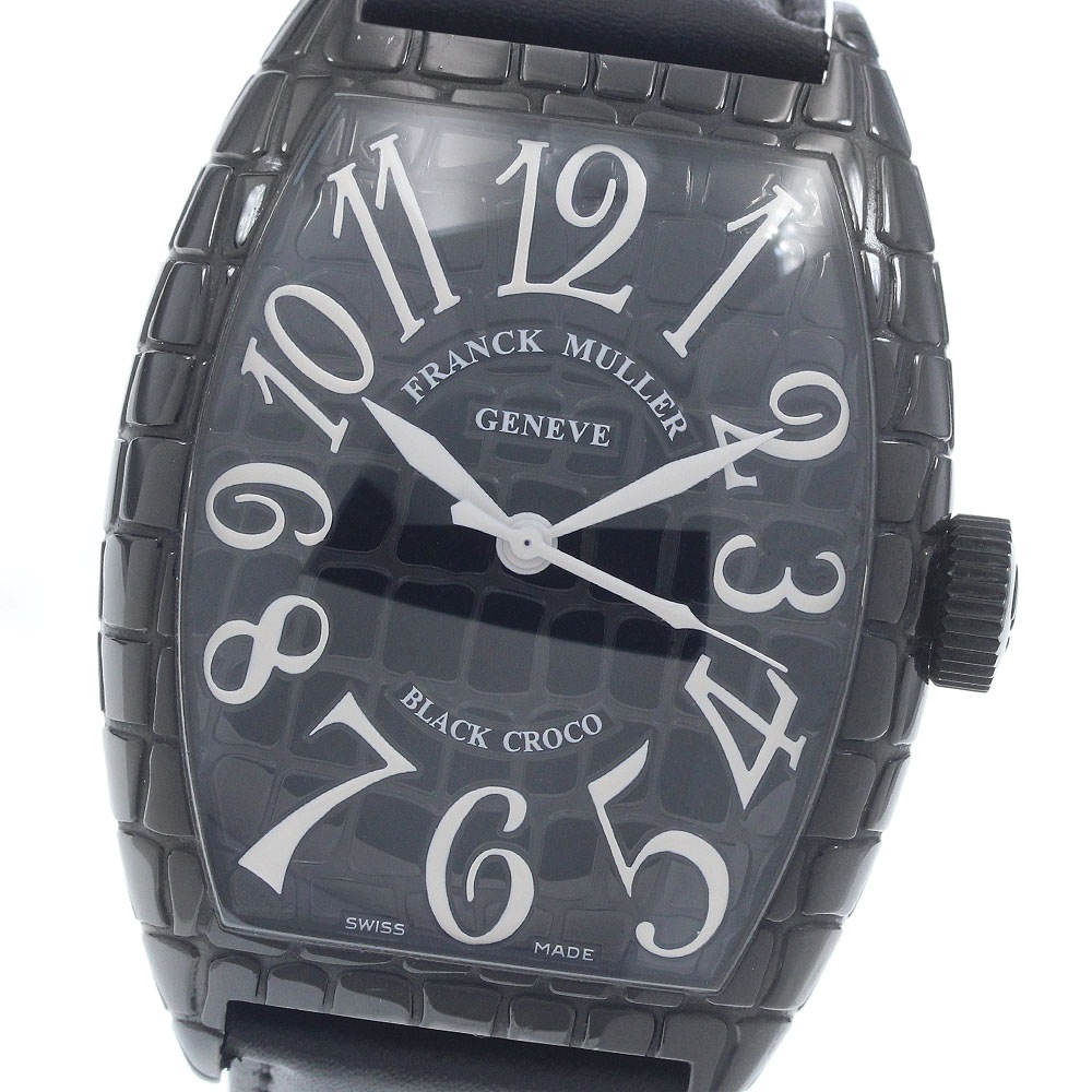 フランクミュラー FRANCK MULLER 9880SCBLKCRO トノウカーベックス ブラッククロコ 自動巻き メンズ _959727【中古】