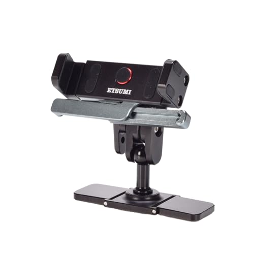 スマホホルダー 車 車載スマホホルダー アルミアーム 強力両面テープで固定【3面の接着面で曲面にも取