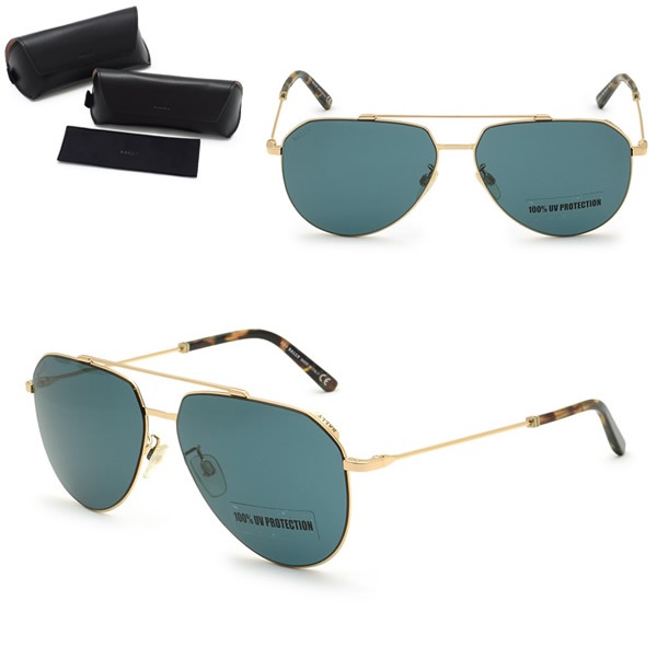 サングラス BY0007-H/S 28N 62 サングラス ノーズパッド UVカット メンズ ゴールド ブルーグリーン
