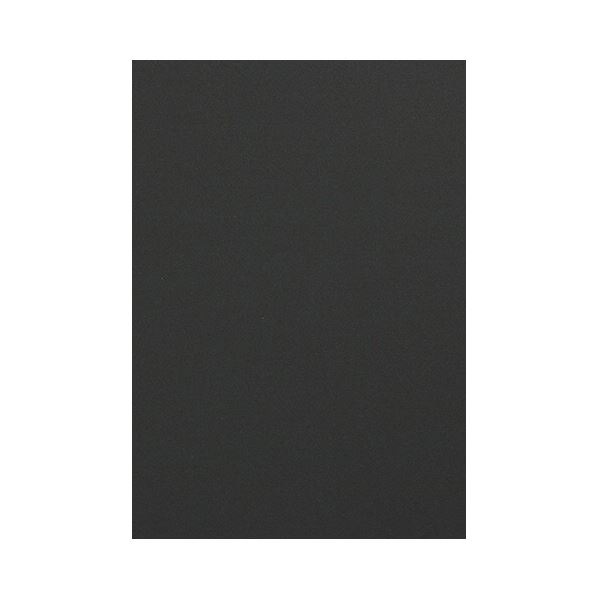 (まとめ) TANOSEE 色画用紙 八つ切こいくろ 1パック（10枚） (×50セット)