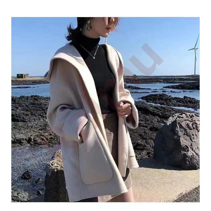 HOT!!!チェスターコートフード付きレディースコートゆったりピーコート厚パーカーオーバーサイズフード付きコートラシャコート 4,848円