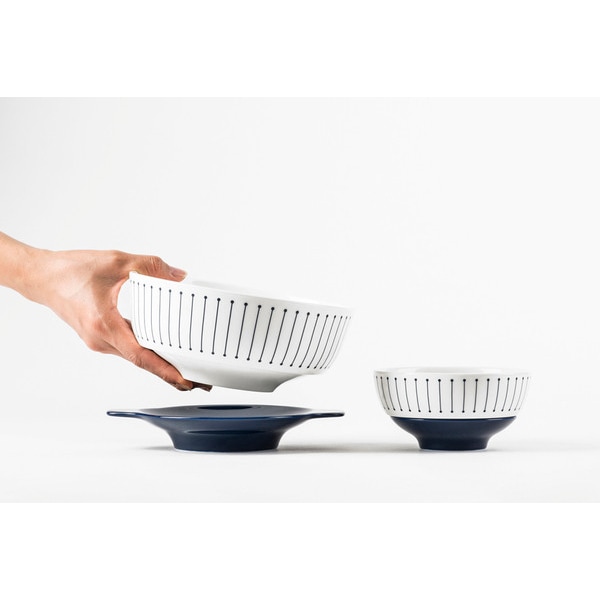 [TAKAON] タクガオン 陶磁器 食器 麺 器 + スープ器 セット シンプルでスタイリッシュな 韓国陶磁器 食器 セット 家のプレゼントセット