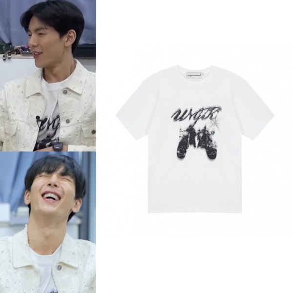 【MONSTA Xショヌ着用】UNGIMMICK Motorcycle Logo Tee - White 半袖Tシャツ
