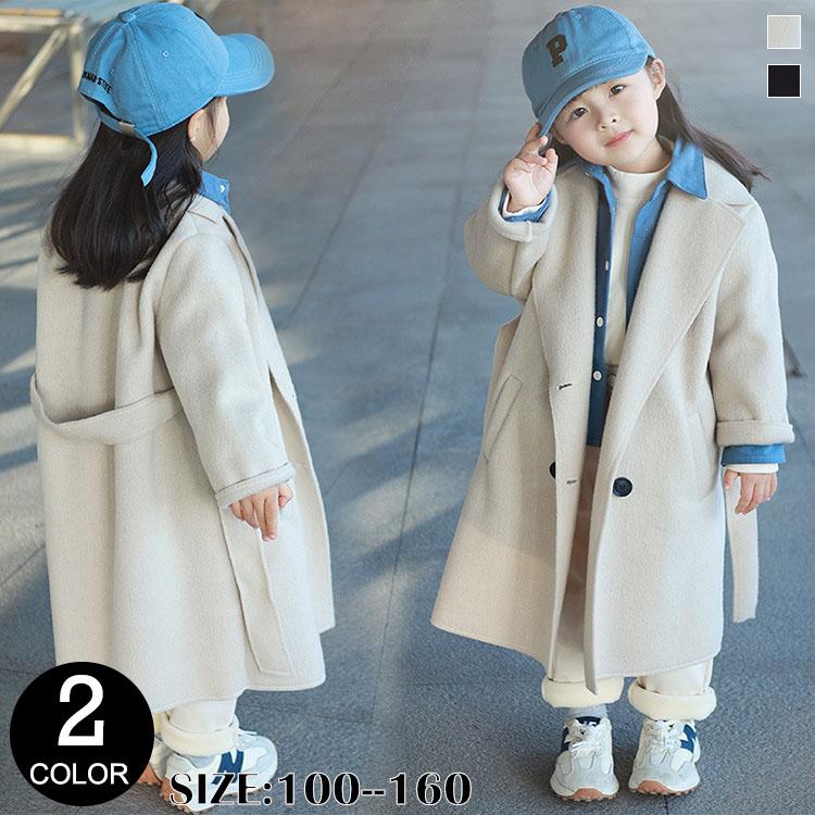 【赤字開催】トレンチコート キッズ 子供服 女子 秋服 ロングコート アウター 韓国子供服 ジュニア トップス ジャケット 子ども服 ベビー服 ジャンパー おしゃれ 可愛い