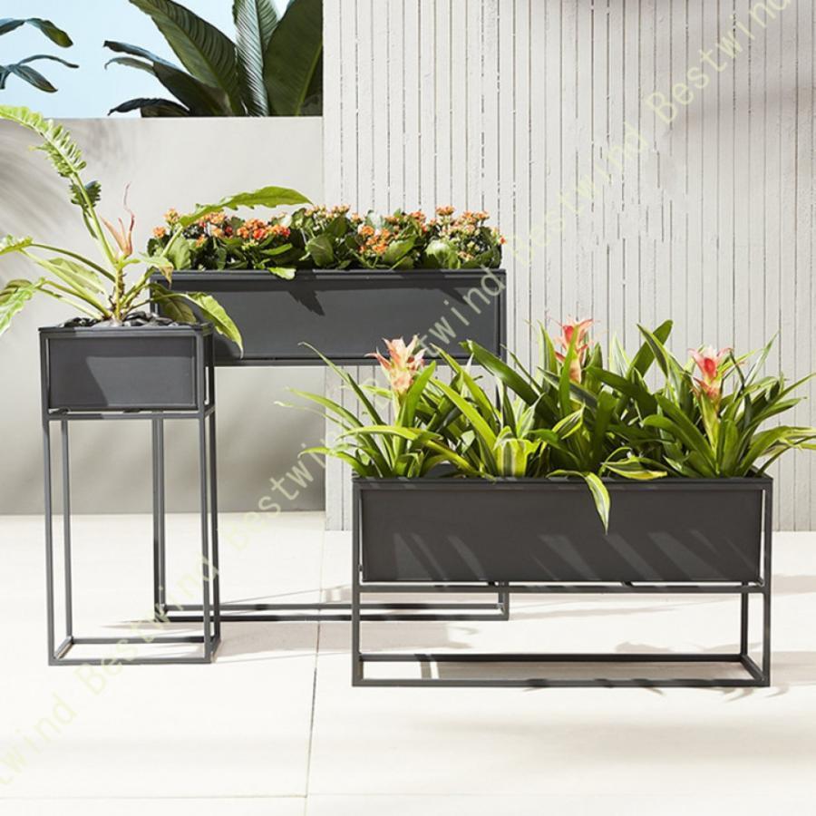 【2枚購入で100円OFF】大型プランター 組立式ガーデンボックス プランターボックス プラスチック PP製 プランター付きフェンス 木製 長方形 四角 植物 野菜栽培 自由組立 移動便利