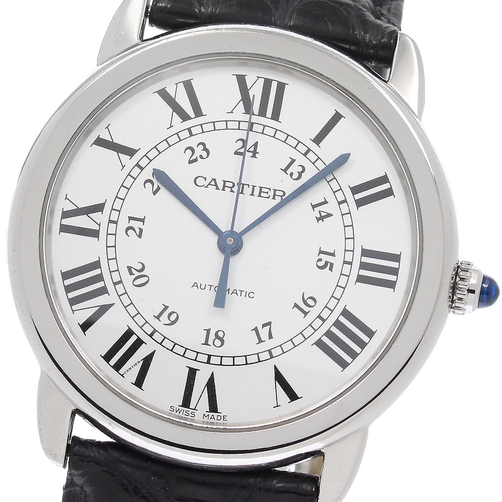 カルティエ CARTIER WSRN0021 ロンドソロ ドゥ カルティエ 36ｍｍ 自動巻き メンズ 保証書付き_960828【中古】