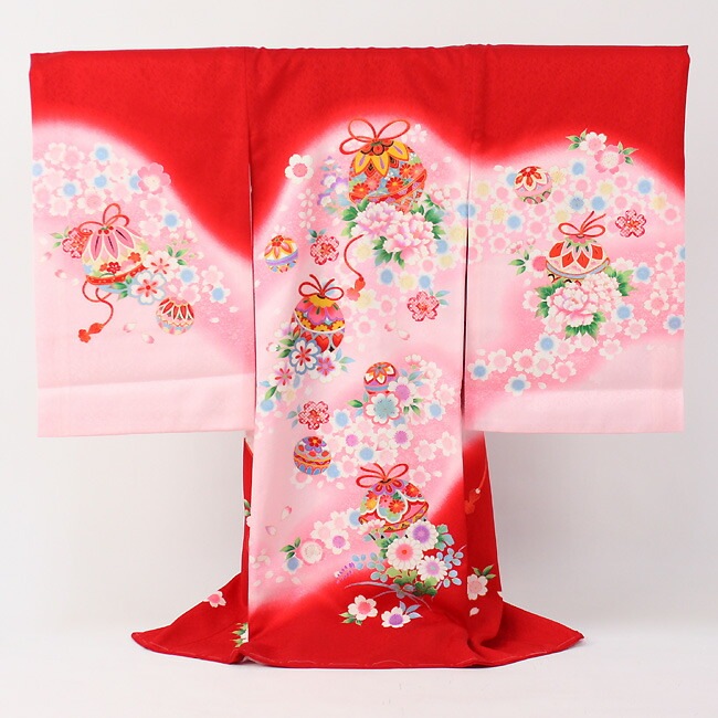 レンタル お宮参り 着物 女の子 レンタル ピンク地につつみ柄と扇に花お宮参り レンタル 衣装 女児 祝着　初着 産着 レンタル衣装
