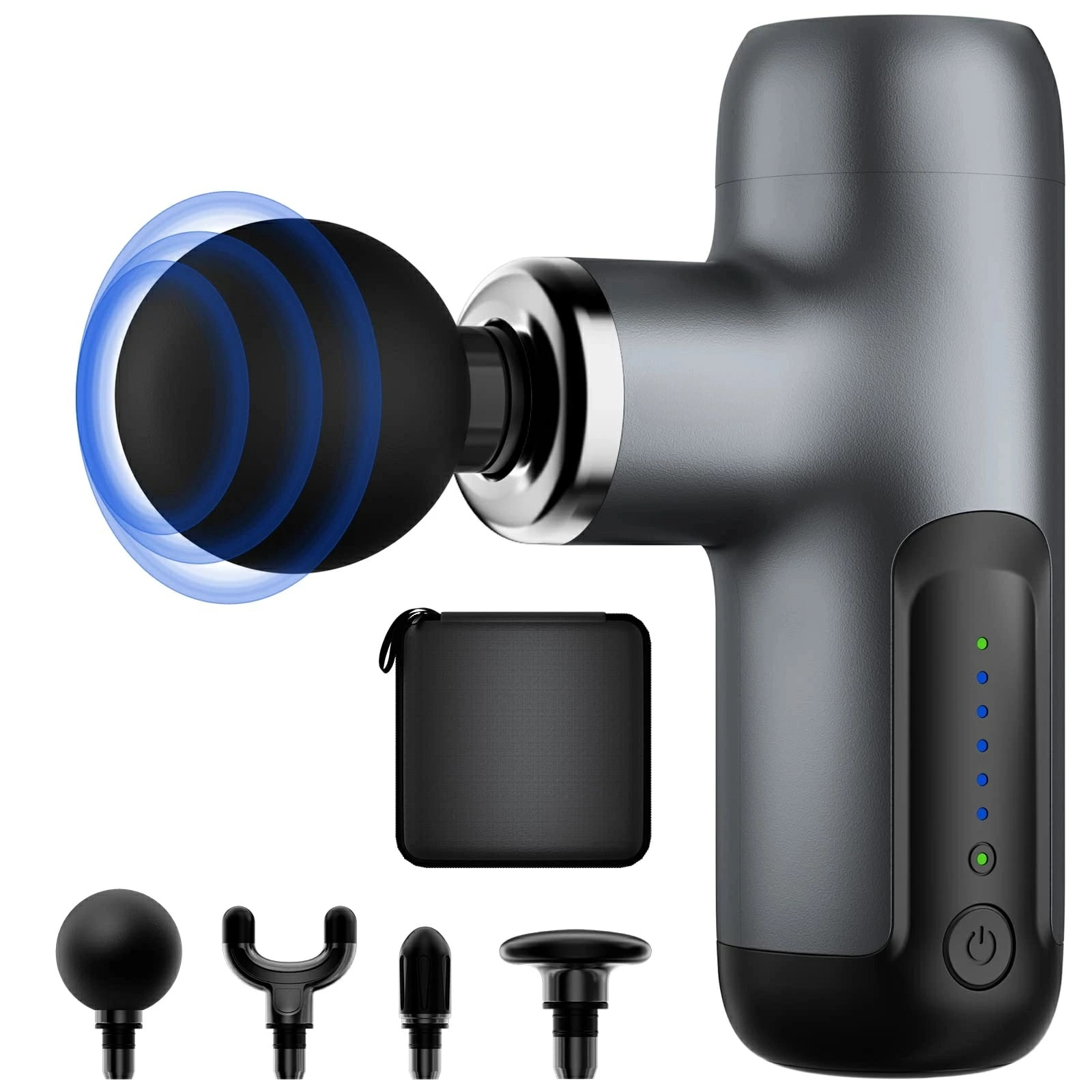 最新の製品 筋膜リリースガンハンディガン AI自動モード付き 筋膜リリース 6段階強力振動 340g超軽量 Type-C急速充電 4000mAh大容量(12時間以上連続使用) 静音 携帯便利 リリース