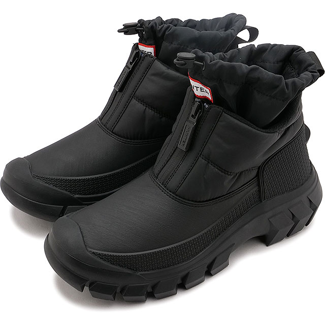 ハンターレディース イントレピッド アンクルジップ スノーブーツ [WFS5000WWU-BLK] W INTREPID ANKLE ZIP SNOW BOOT 靴 ウィンターブーツ 防寒 black