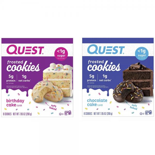 クエストニュートリション フロストクッキー バースデーケーキ8個入り 퀘스트뉴트리션 프로스트 쿠키 버스데이 케이크 8개입