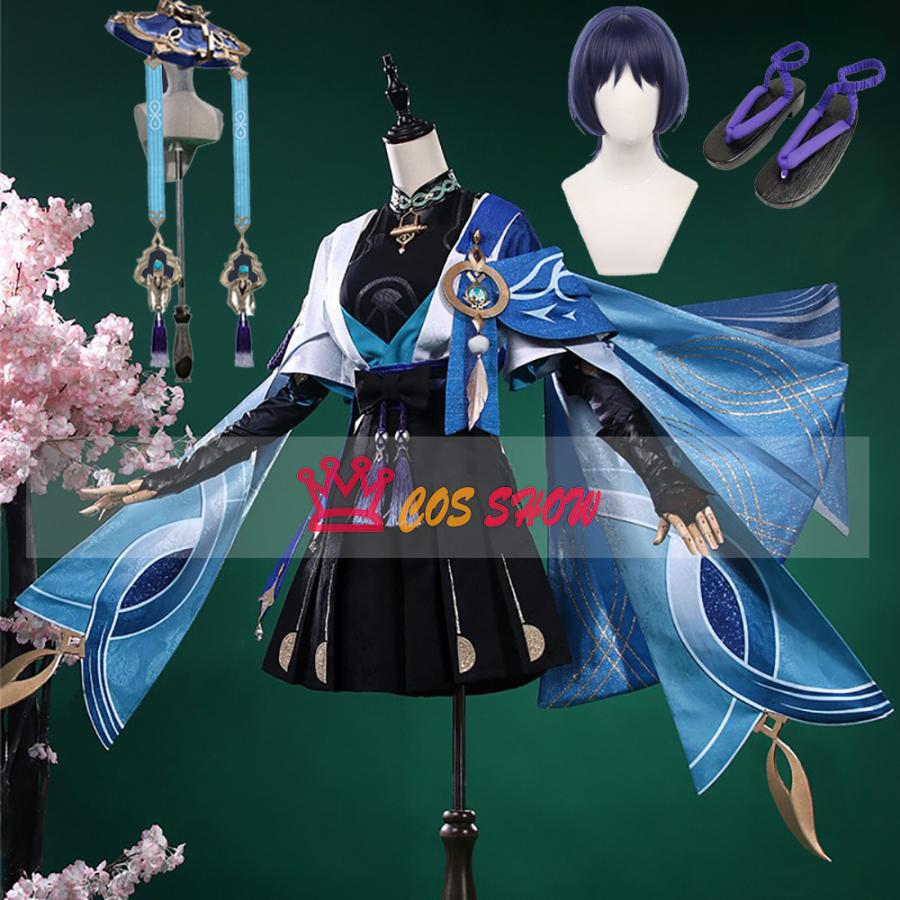 2025新品販売 豪華版 原神 げんしん 散兵 スカラマシュ 放浪者 コスプレ衣装 cosplay仮装 足カバー付き ウィッグ+帽子+靴能 イベント ステージ服 舞台 ハロウィン