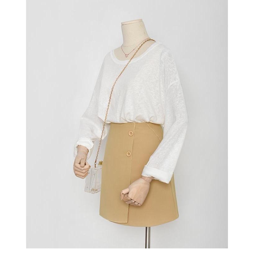 カットソー レディース Tシャツ 長袖 薄手 トップス クルーネック 春 夏 長袖Tシャツ 無地 Tシャツ ラウンドネック