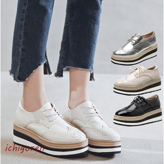 15日間のみ ローファー レディース パンプス エナメル ウイングチップ スリッポン ドレス 厚底 疲れない 6.5cm レースアップ 高級感 おしゃれ 可愛い 価格が下がった 送料無料 5,334円