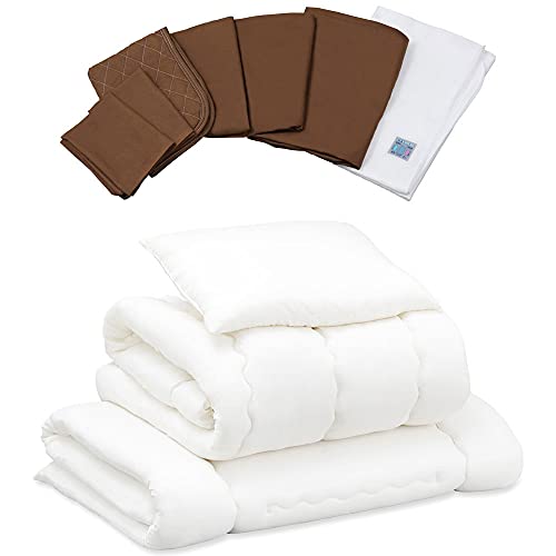 アイリスオーヤマ 布団セット こだわり低反発10点セット 低反発敷き布団 低反発まくら 除湿シート付 収納バッグ付 シングル KFS-JT10S ブラウン