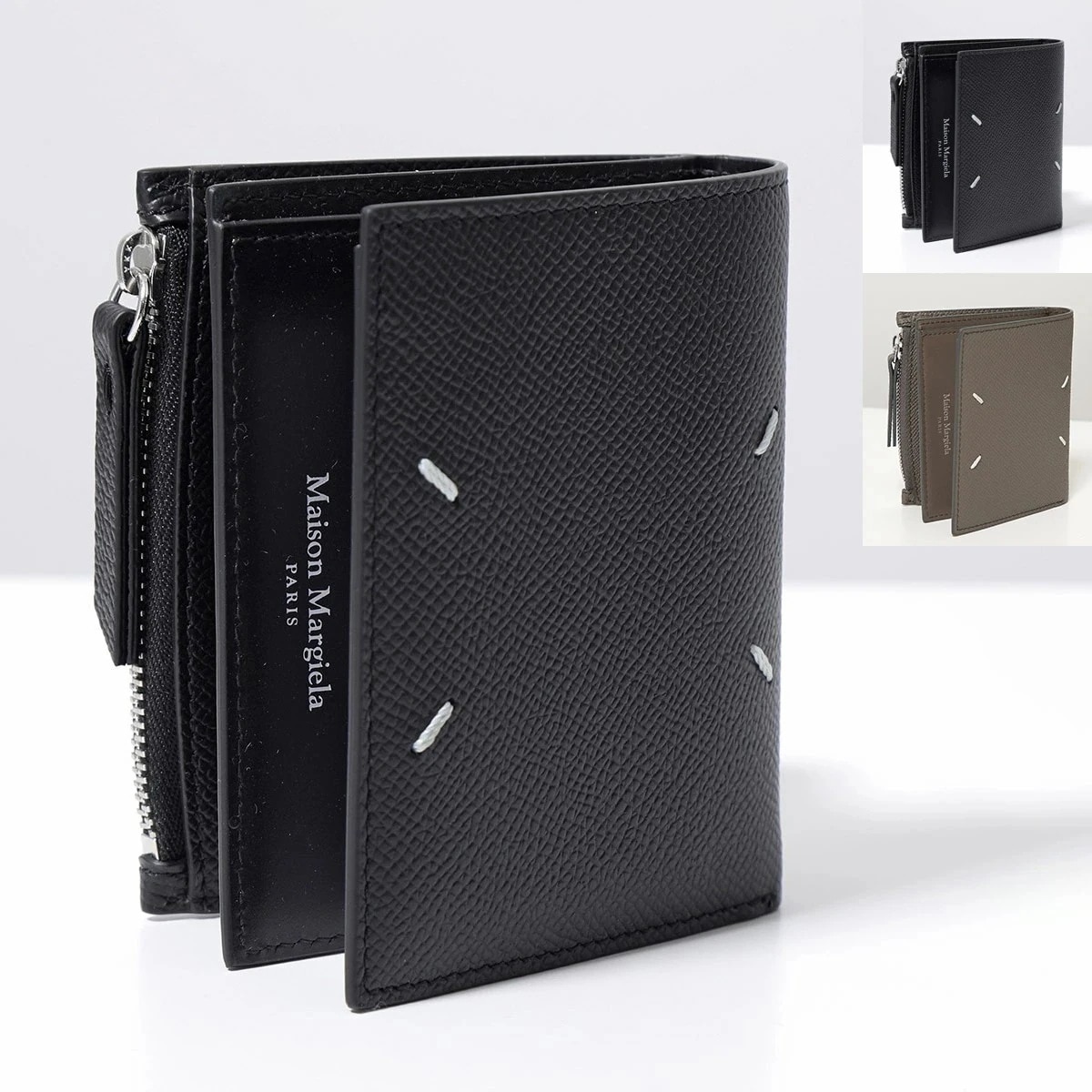 MAISON MARGIELA メゾンマルジェラ 二つ折り財布 SA1UI0020 P4745 メンズ レザー ミニ財布 豆財布 4ステッチ カラー2色 SA1UI0020P4745T8013