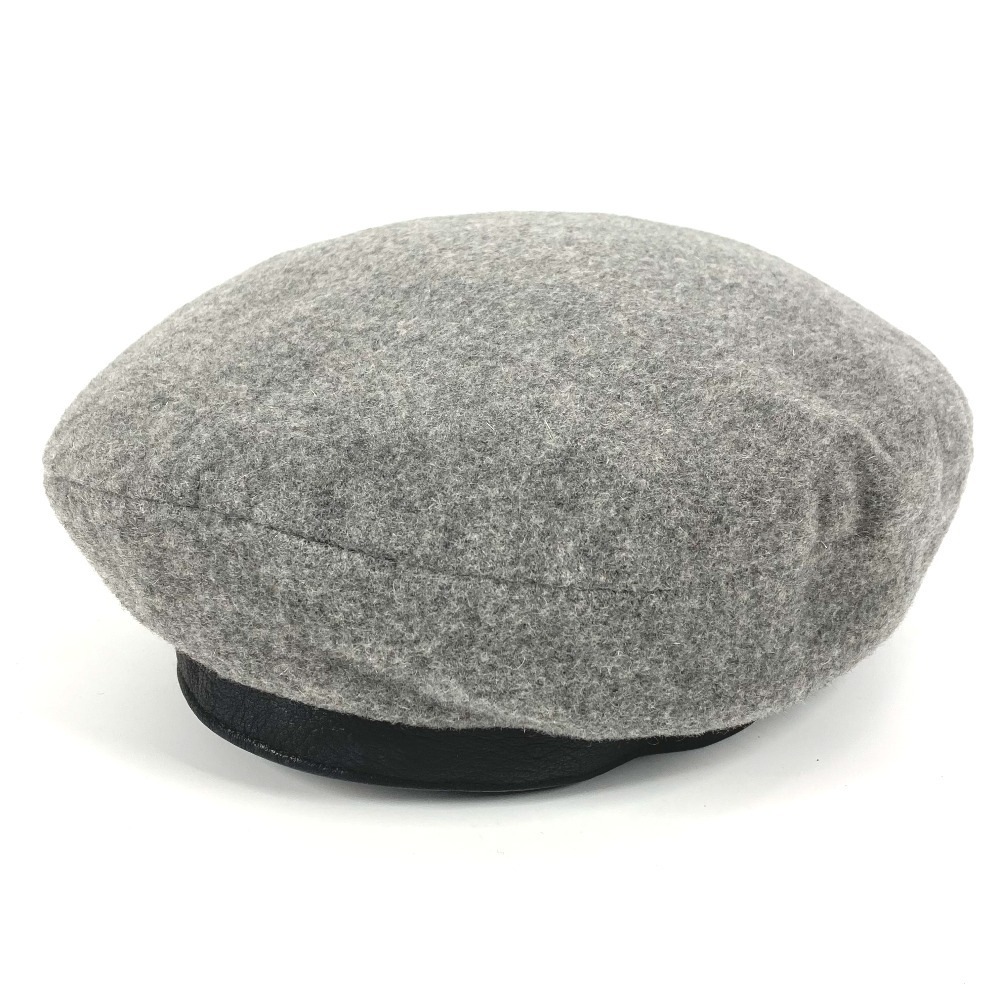 ベレー帽 帽子 カシミヤ グレー