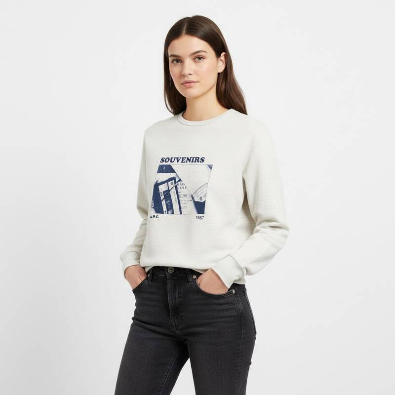 アペッセ カセット グラフィックプリント レディース クルーネックTシャツ COHBP F27953 PAA ヘザーエクル カセット