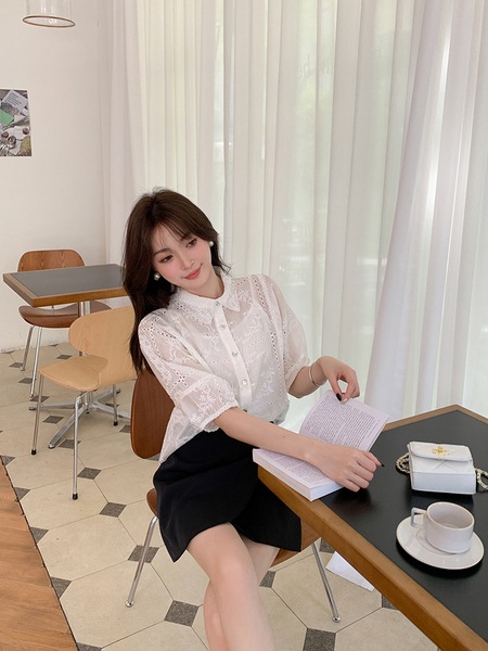 LIERKISS X142 リエールテンセル立体シャツ