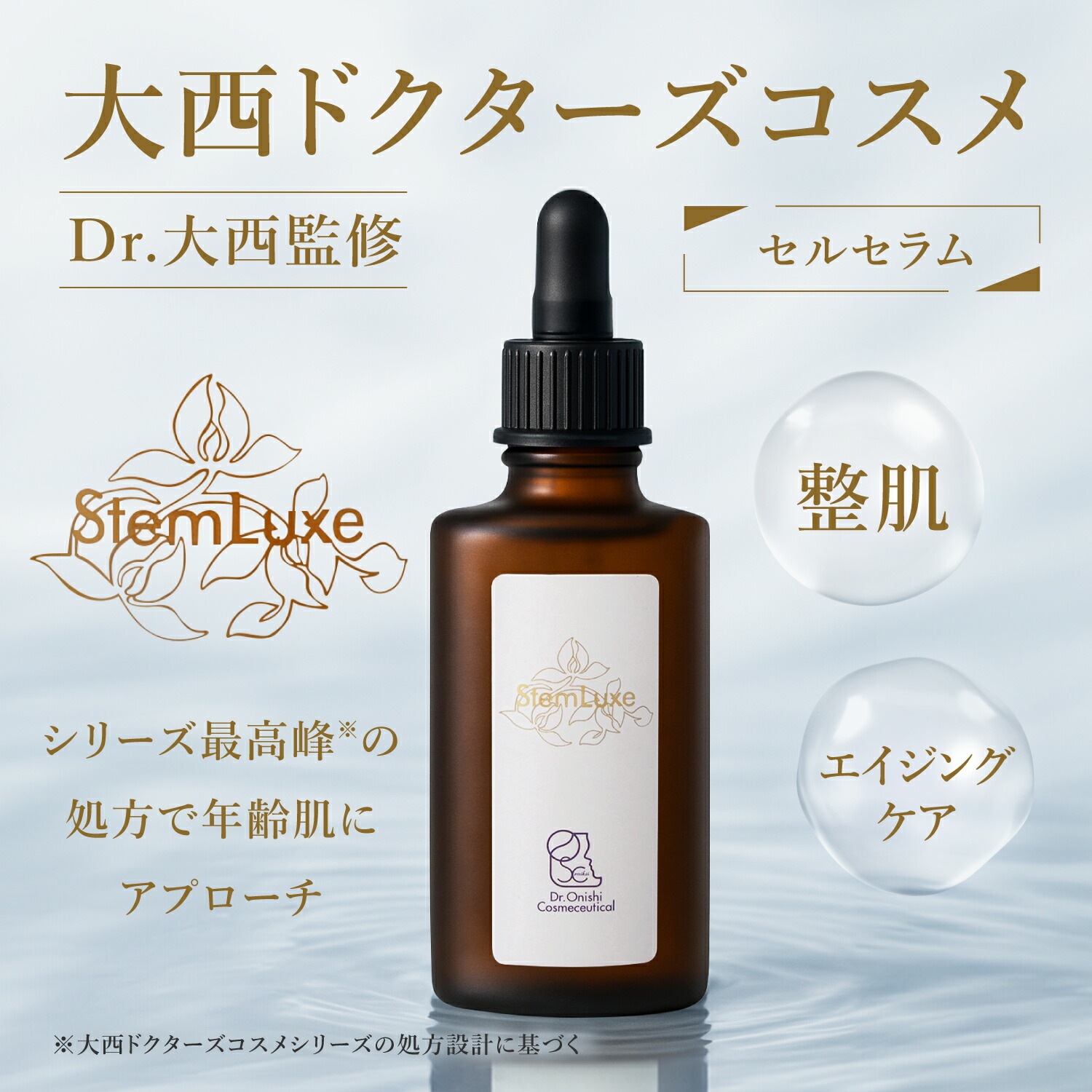 ステムリュクス セルセラム 30mL 日本製 美容液 セラム 幹細胞 プラセンタ ヒアルロン酸 コラーゲン 羊膜エキス 保湿 肌あれ 乾燥 医師監修 ドクターズコスメ 大西皮フ科形成外科医院