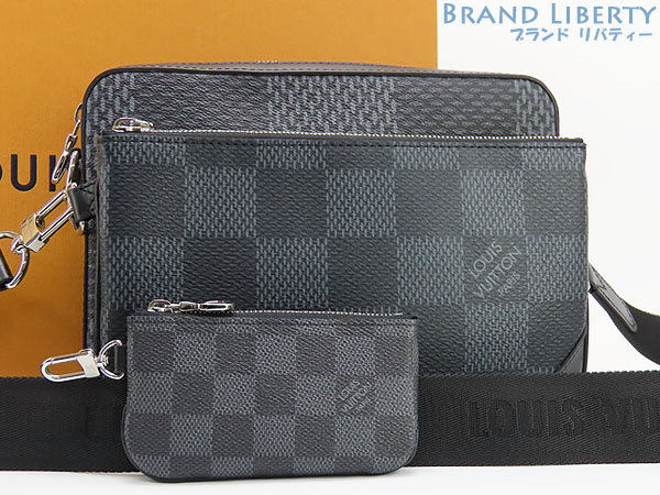 Qoo10] Louis Vuitton 新品同様ルイヴィトンダミエグラフィット3