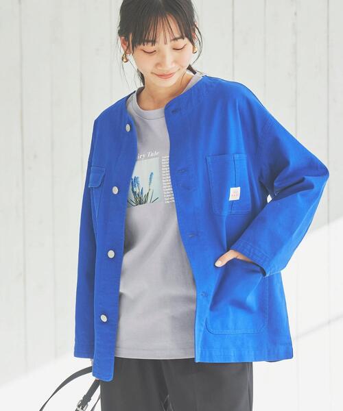 ジャケット カバーオール BIG ALLIED別注ノーカラーカバーオール（セットアップ対応） レディース