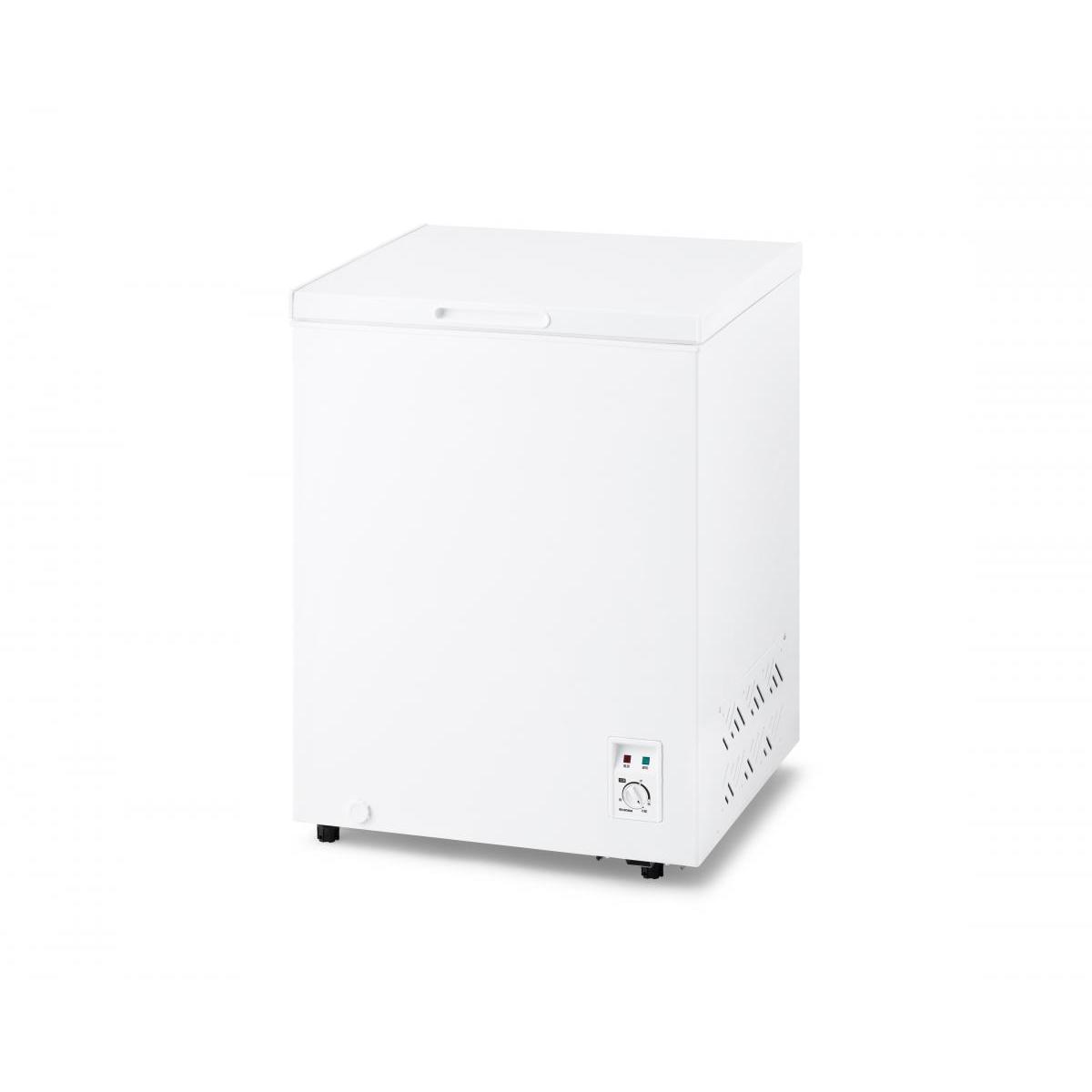 アイリスオーヤマ ICSD-14B-W 冷凍庫 上開き 142L 温度調節3段階 LED庫内灯 大容量 冷蔵切替可 ワイヤーバスケット付