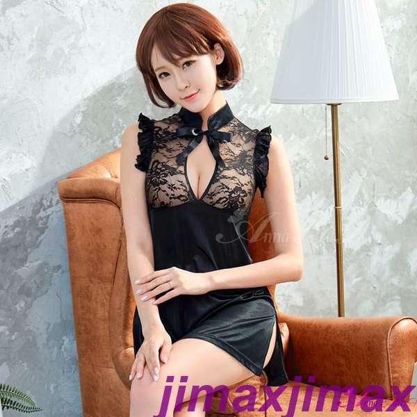 快適暮らし　チャイナ セクシー チャイナドレス ミニ チャイナ風 ワンピース レディース ドレス チャイナ服 ランジェリー パーティードレス ハロウィン 衣装 仮装 エロ 過激 超過激