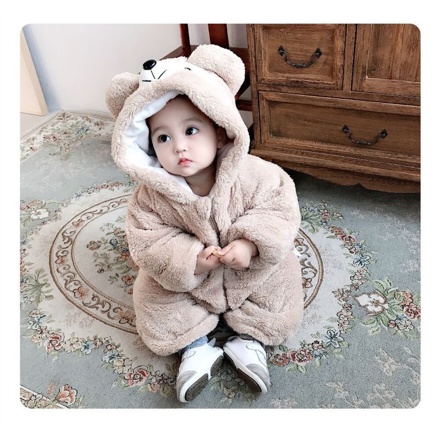 ベビー服 長袖 新生児 ロンパース カバーオール 男の子 女の子 秋冬 着ぐるみ きぐるみ 子供服 出産祝い 80 90 100 110 120cm