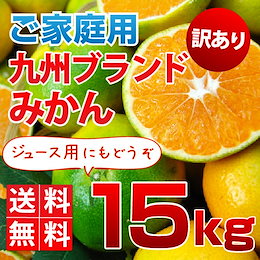 ご家庭用訳あり 九州産 極早生みかん15kg 【送料無料】 九州産のブランドみかんをご家庭用にたっぷり15kg! ジュースにしても美味しい~