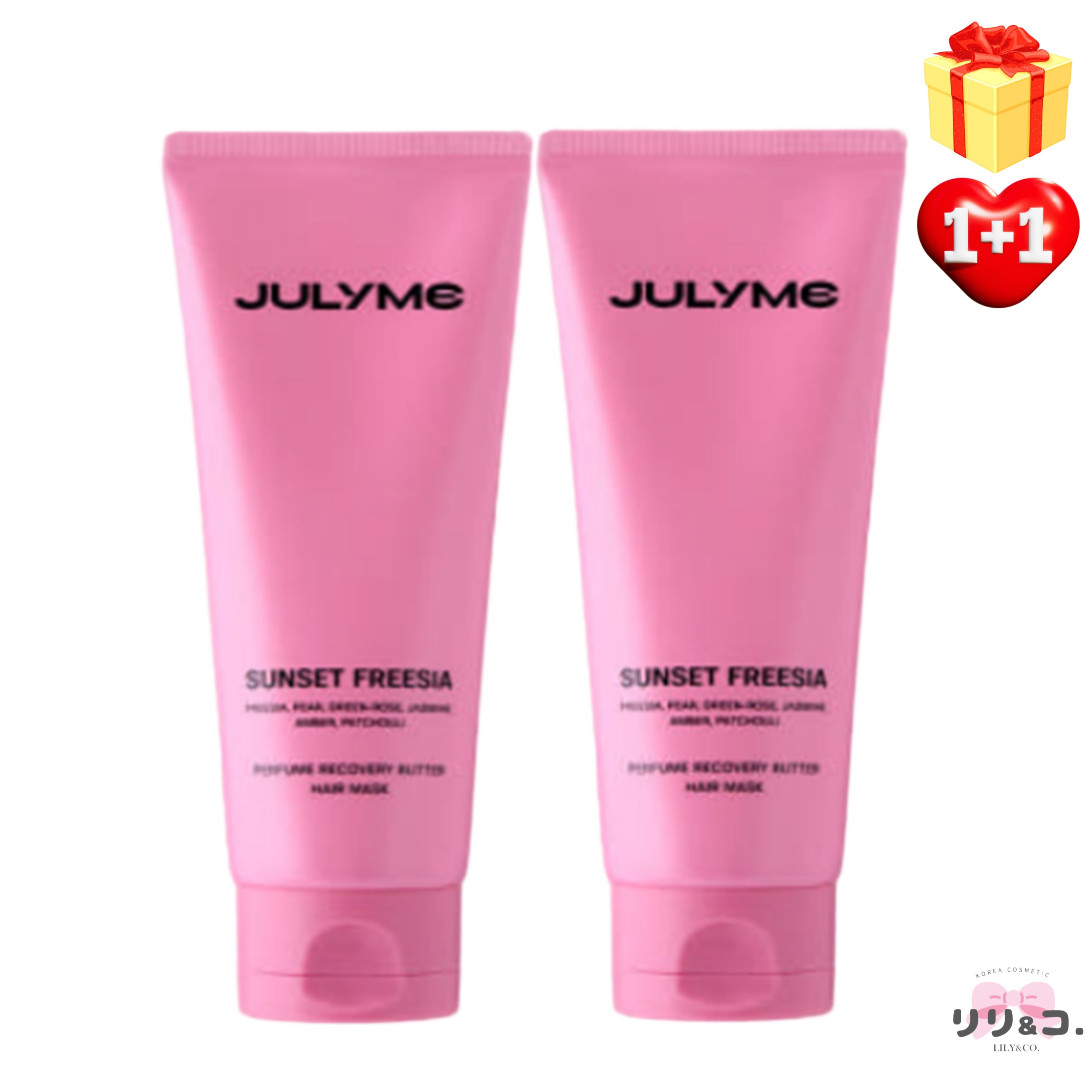 [BESTヘアケア 1+1 ]洗い流さないトリートメント リカバリーバター ヘアマスク 150ml+ 150ml サンセットフリージアの 香り ヘアケア ヘアクリーム 韓国コスメ 香り 香水 さらさら