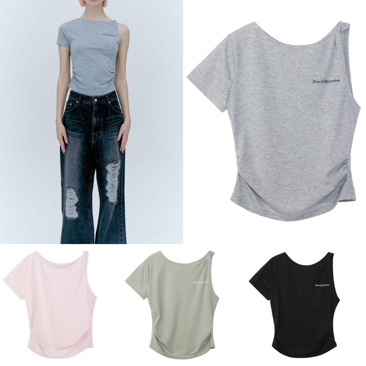[RR] UNBALANCED SLEEVE TOP
