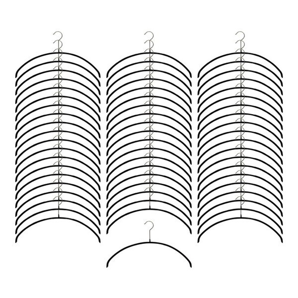 119609 人体ハンガー ブラック 60本組