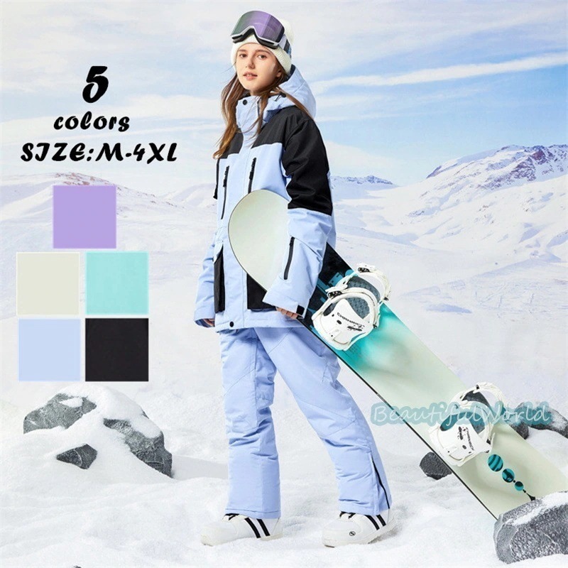 スノーボードウェア上下スキーウェア上下セットメンズレディーススノボウェアジャケットパンツ男女兼用スノーウェア撥水防風保温雪遊び
