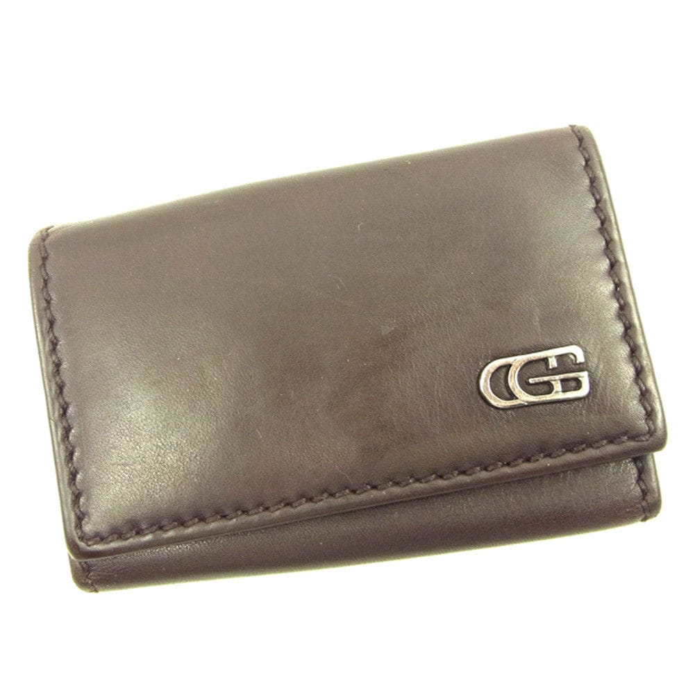 キーケース ダブルＧ ブラウン 中古