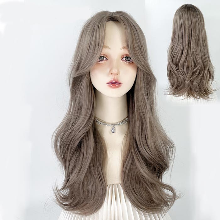 ウィッグ フルウィッグ ロング ロングウィッグ センター分けの前髪 巻き髪 ロリータ 姫ウィッグ ハロウィン 原宿風 韓国風 かつら コスプレ 可愛い コスチューム 仮装 大人用 普段使い 文化祭