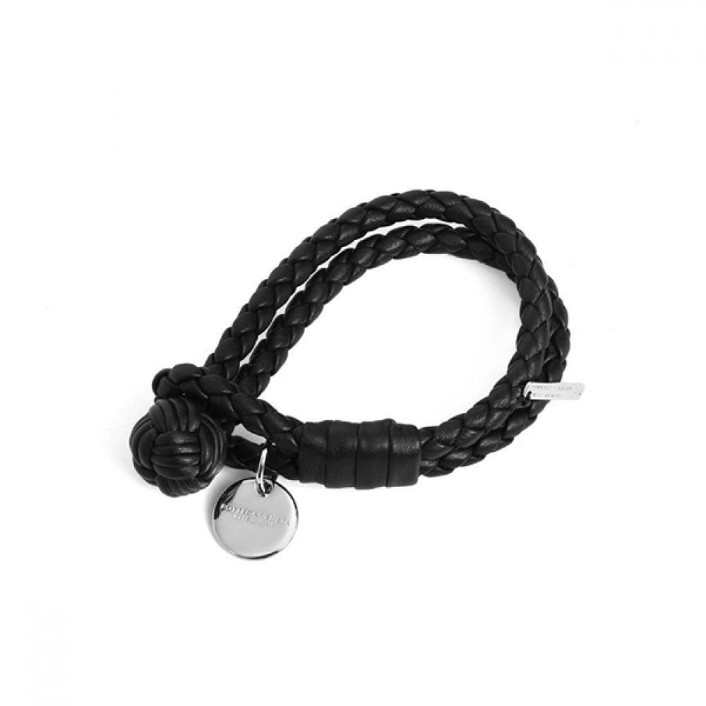 ボッテガヴェネタ 113546 V001D 1000 イントレチャートナッパダブルレザーブレスレット