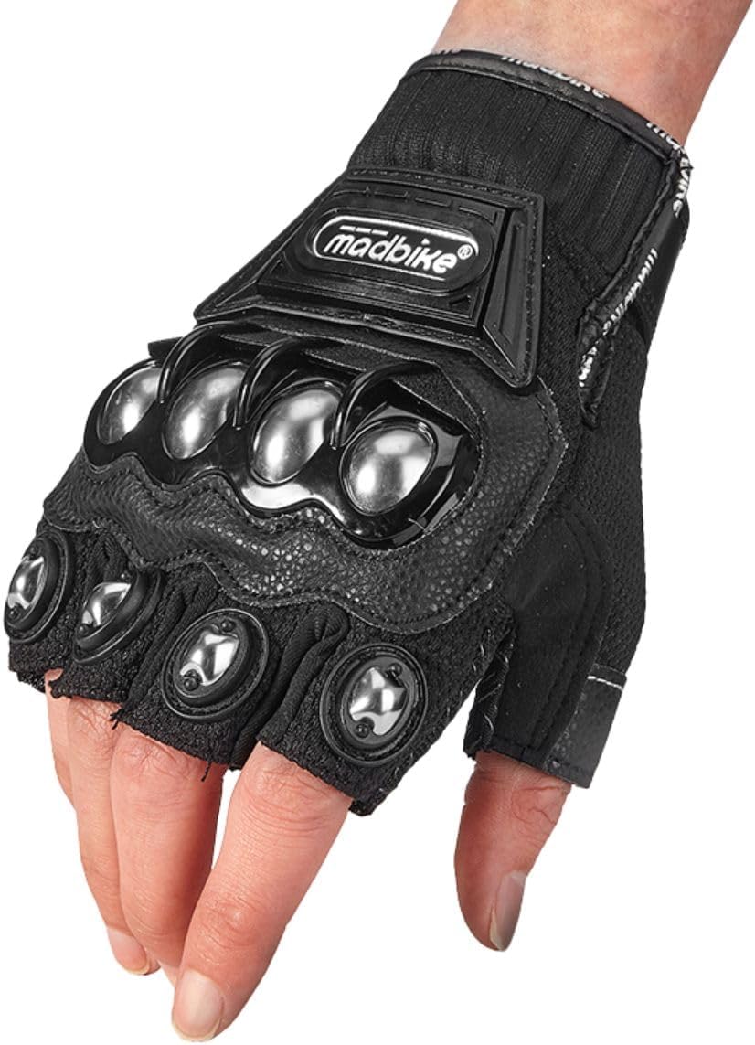 耐衝撃すべり止めバイクグローブ スマホタッチ対応 メッシュ通気性 春夏用 男女兼用