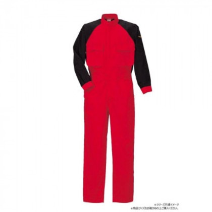 クレヒフク 綿ツナギ レッド 3L 211