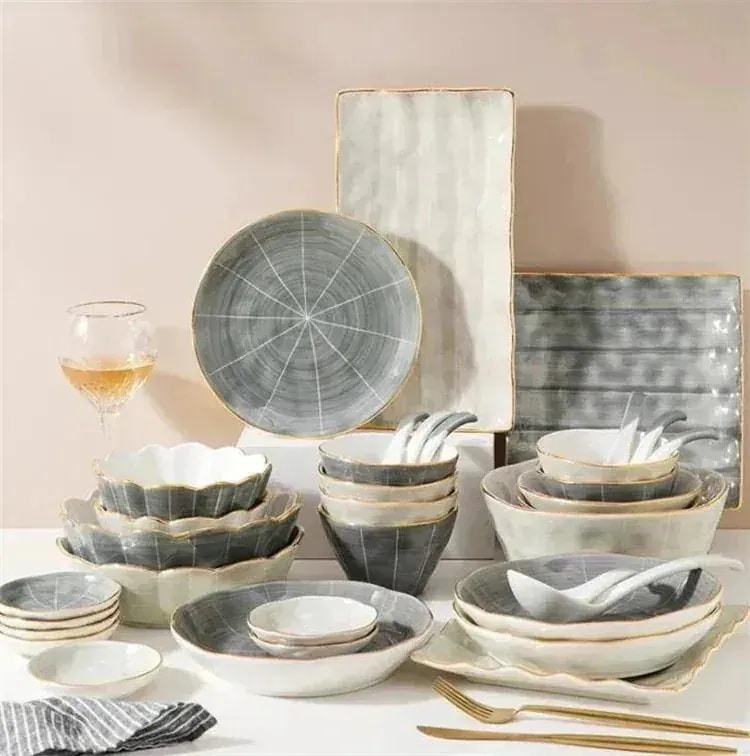 組み合わせ 大型スープボウル セット簡潔 プレート ボウル プノンペン11754 料理 【10点セット】早い者勝ち 箸